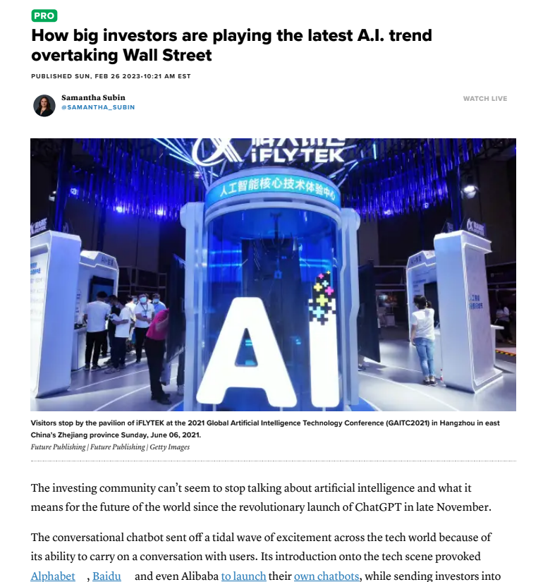 AI Latest Trends CNBC Article Paul Meeks Quotes